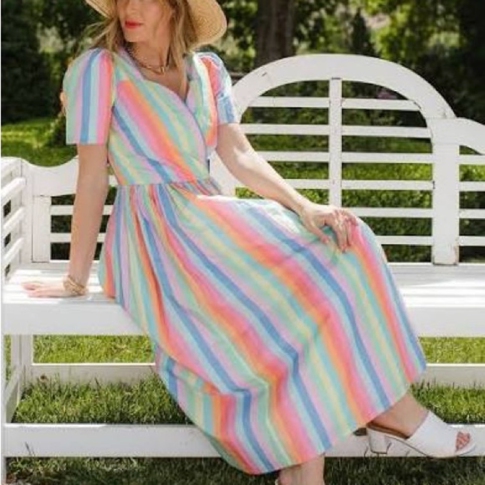 Ivy City Co Dreamsicle Striped Dress